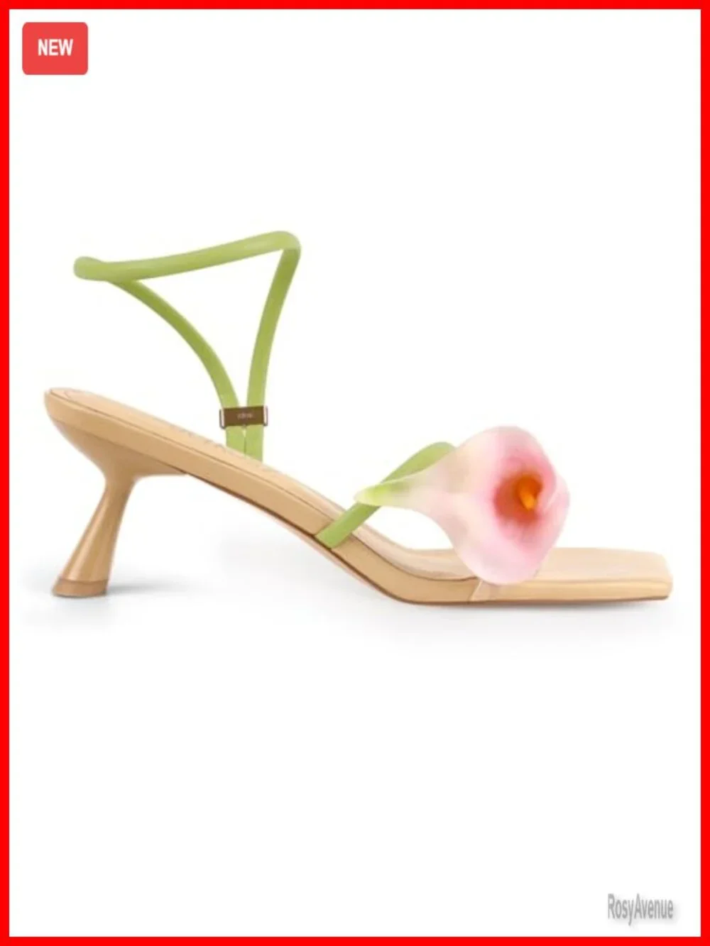 Kitten Heel Sandals Square Open Toe Strappy Low Heel Dressy Wedding Shoes